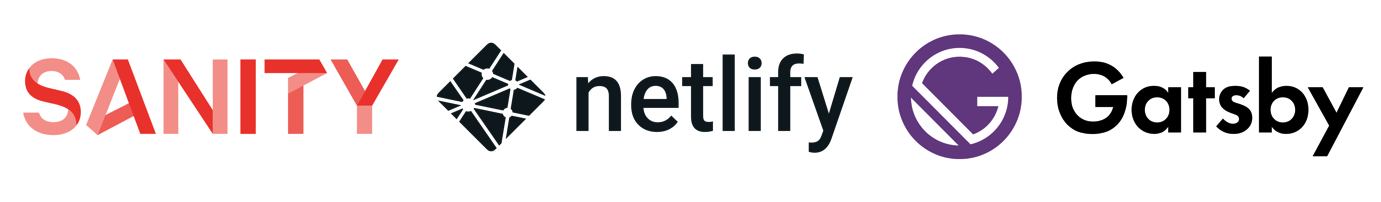 Sanity, Gatsby, and Netlify logo
